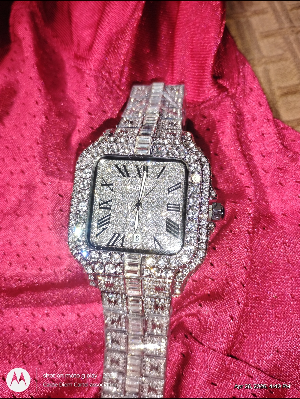 Sterling Silver Men’s- Moissanite Bling Bling  💎 Watch Nib